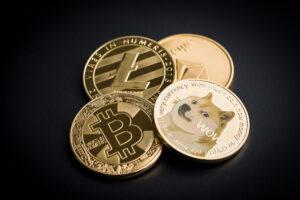 Dogecoin, litecoin, ethereum and bitcoin