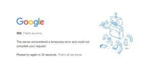 502 gmail error